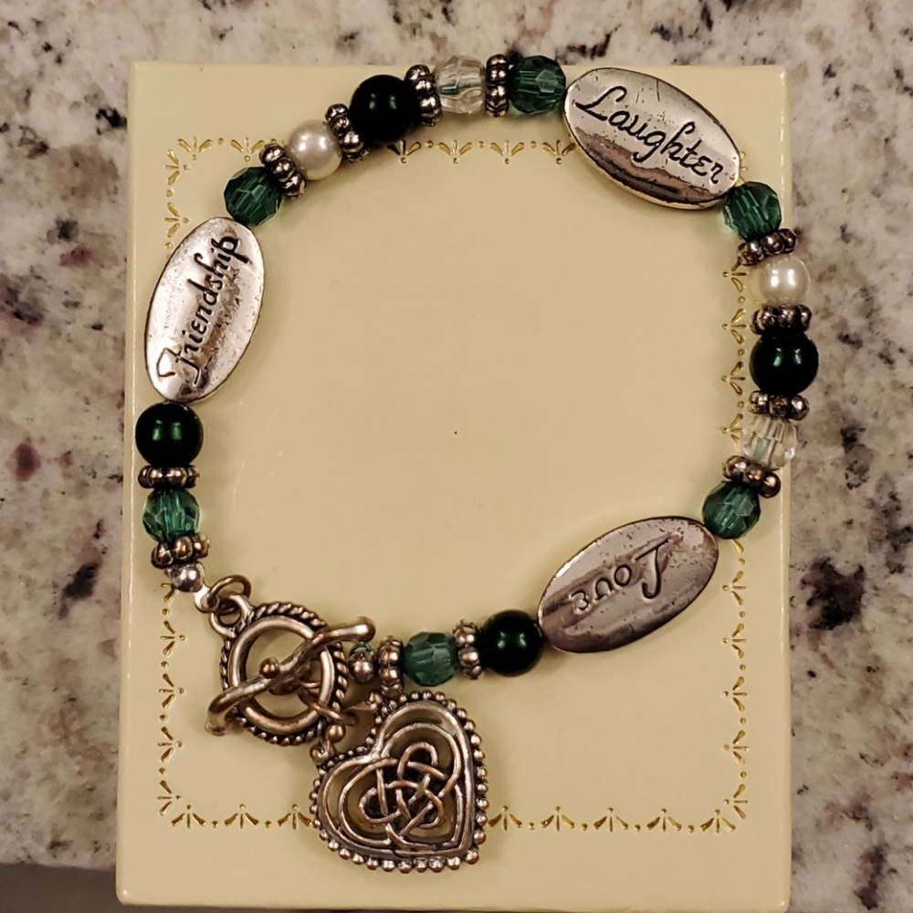 Love Laughter Friendship Irish bracelet